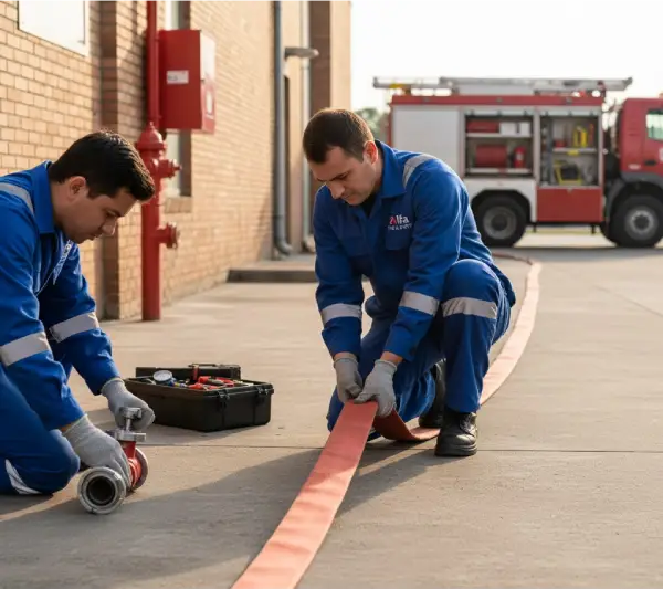 Inspeção em mangueira de incêndio